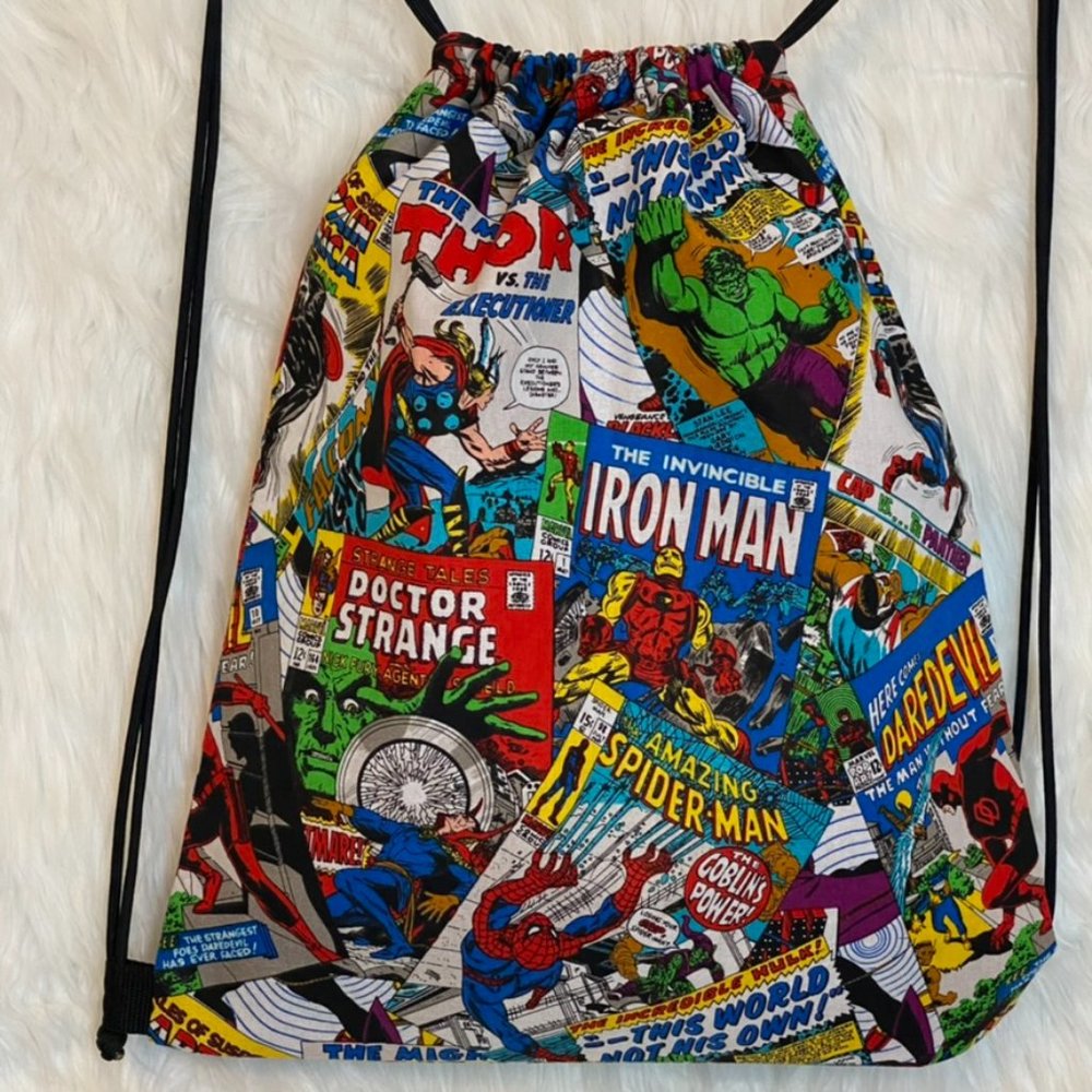 Marvel Comics Drawstring Bag Backpack - image 4